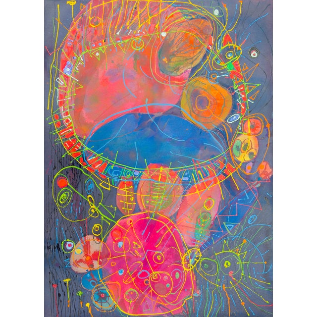 Celestial Circuits* Fran Bull, c. 1990s Celestial Circuits by Fran Bull is a fluorescently vibrant work that pulls motifs...
