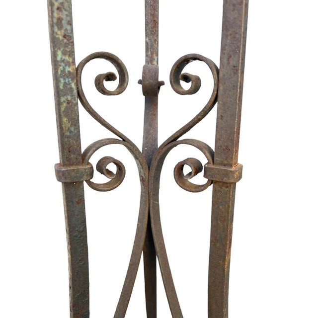 Early 20th Century Hand-Forged Wrought Iron Tall Garden Plant Stand/Jardinières For Sale - Image 4 of 10