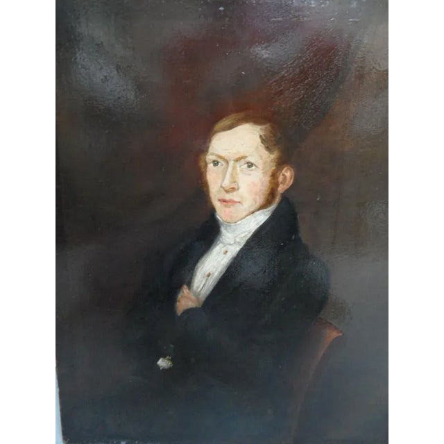 Mid 19th Century Portrait, Oil on Panel, 1842 For Sale - Image 5 of 5