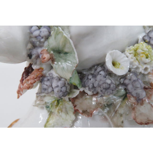 Porcelain English Derby Style Cherub With Grapes Figurine 9777 Signed Rp 4963b For Sale - Image 12 of 18