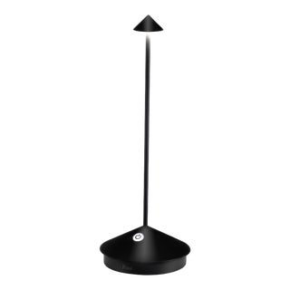 Zafferano Pina Pro Rechargeable Indoor/Outdoor Cordless Table Lamp, Onyx For Sale