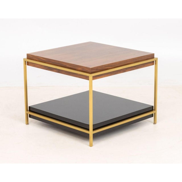 Mid-Century Modern Style Brass Two-Tier Side Table For Sale In New York - Image 6 of 6