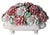 Pink Mid Century Capodimonte Style Ceramic Floral Centerpiece, Made in Italy For Sale - Image 8 of 11