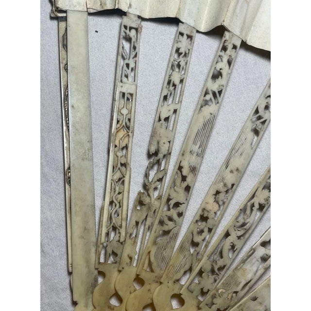 Antique 19th Century French Hand Painted Figural Sterling Gold Pocket Hand Fan For Sale - Image 18 of 18