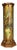 Large Antique Painted Earthenware Column with Golden Pheasants For Sale