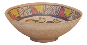 Antique Nishapur Islamic Pottery Painted Bowl