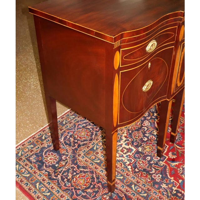 1990s Kindel Masterworks Winterthur Collection Mahogany Inlaid Buffet Sideboard For Sale In New York - Image 6 of 14