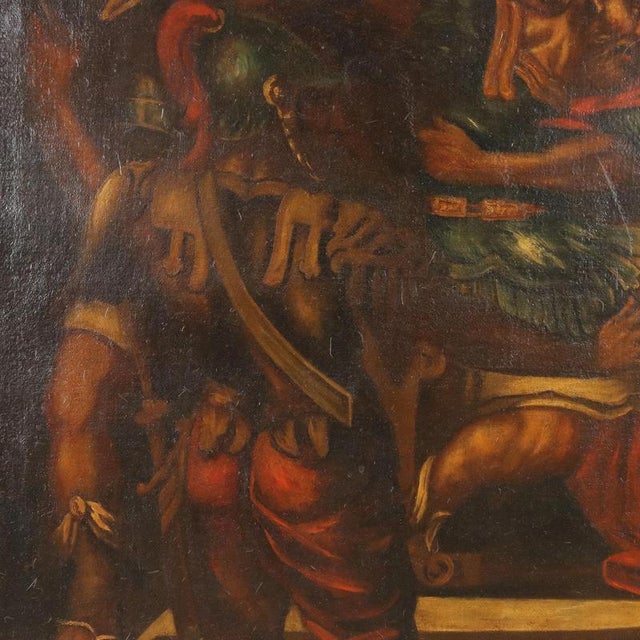 Northern Italian School, Biblical Scene, 17th Century, Oil on Canvas For Sale - Image 7 of 14