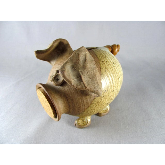 Ceramic Studio Pottery Pig Piggy Bank - a Pair For Sale - Image 7 of 13