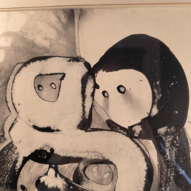 Anne De Vriese-Jernander, Couple and Child, 1974, Mixed Media on Paper, Framed For Sale - Image 3 of 12