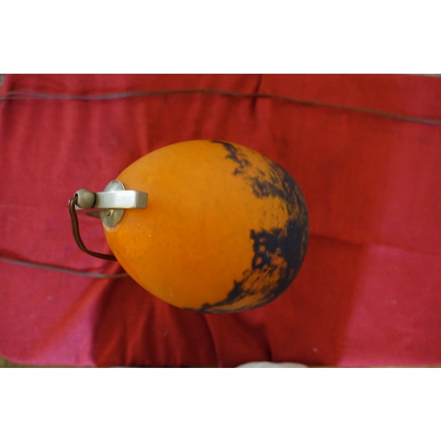 Glass Art Deco Glass Paste Table Lamp from Noverdy, 1920s For Sale - Image 7 of 8