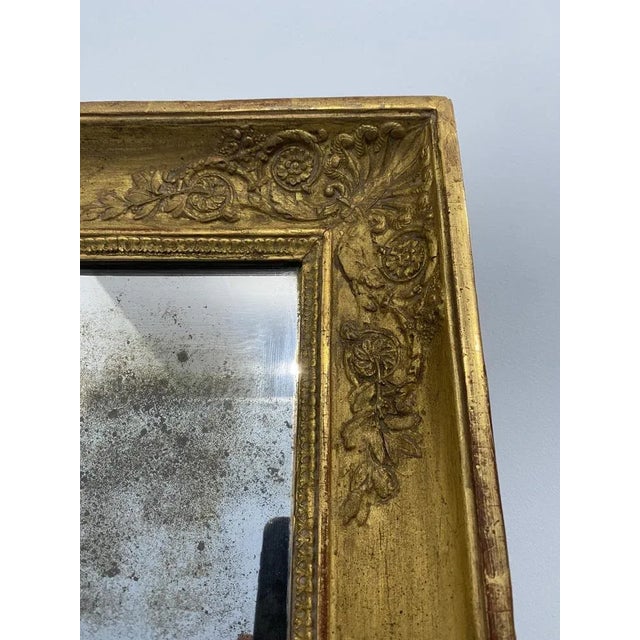 Antique French Empire Gold Leaf Mirror, 1820s For Sale - Image 3 of 8