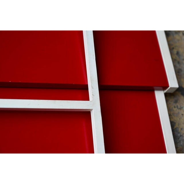 Space Age Modular Wall Shelf in Red and White, 1970s For Sale - Image 10 of 13