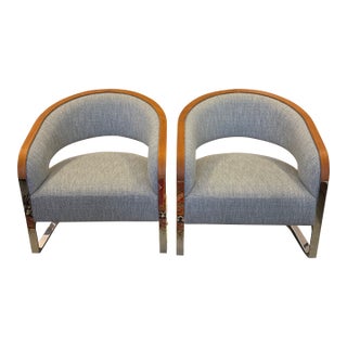 Custom Italian Blohm & Voss in Collaboration With Zaha Hadid Architects Solid Luxury Yacht Chairs a Pair For Sale