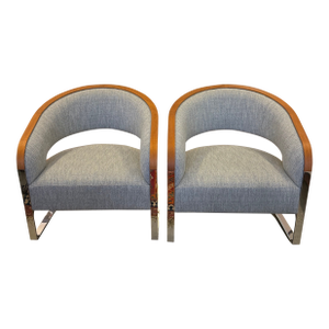 Custom Italian Blohm & Voss in Collaboration With Zaha Hadid Architects Solid Luxury Yacht Chairs a Pair