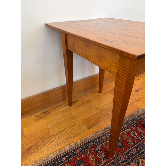 2020s Pair of Tiger Maple End Tables For Sale - Image 5 of 8