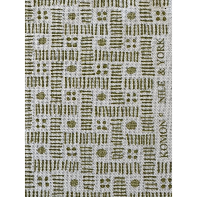Traditional Nile & York Komon Linen Fabric 3 Yards Color Celery For Sale - Image 3 of 7