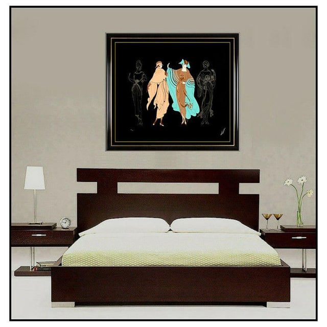 Message us to inquire about custom framing options! (Included for free with every purchase) Erte Highly Embossed Color...