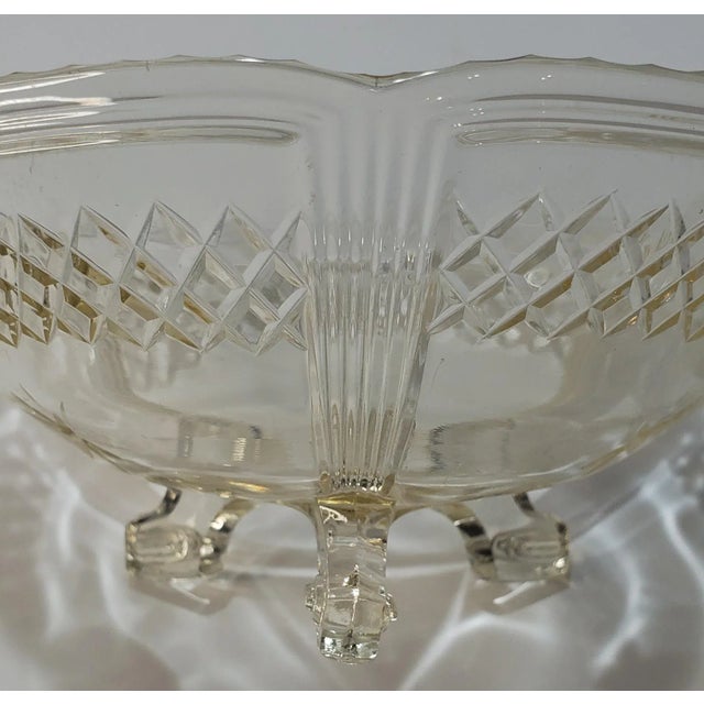 Pattern: #588 Pie Crust Manufacturer: Imperial Glass Company Date Produced: 1930s Shape: 3 Toed Bowl