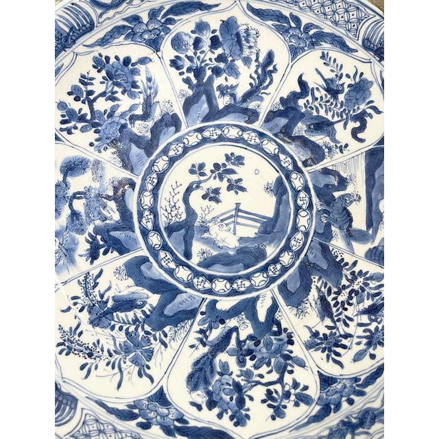Blue Qing Dynasty Kangxi Blue and White Dish For Sale - Image 8 of 12