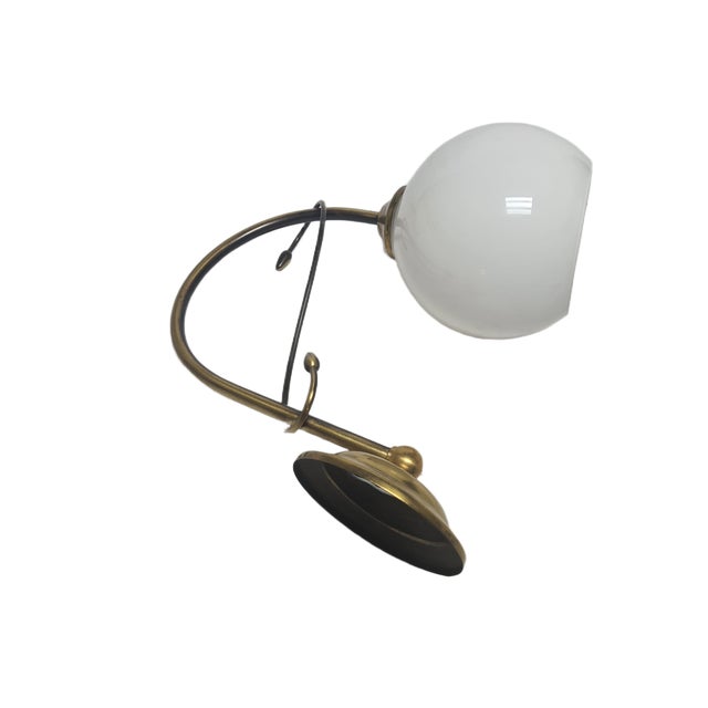 Metal Art Deco Metal Wall Lamp, Poland, 1950s For Sale - Image 7 of 9