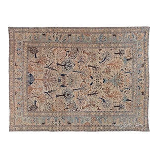 Antique Persian Tabriz Animal Design Carpet For Sale