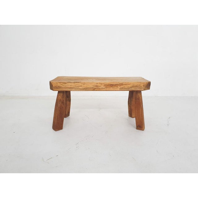 Oak Side Table, the Netherlands, 1970s For Sale - Image 9 of 12