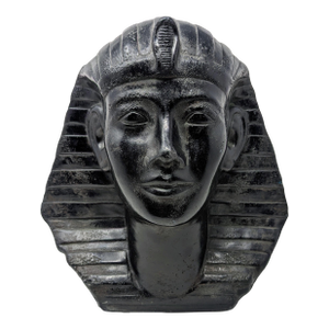 Antique Egyptian Revival Cast-Metal Pharaoh Bust