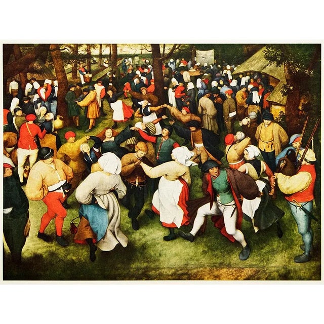 Paper 1954 After P. Bruegel "The Wedding Dance", First Edition Photogravure For Sale - Image 7 of 8