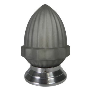 Art Deco Ceiling Lamp with Frosted Glass Shade, 1930s For Sale