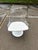 Stellar space age lucite swivel chair with white tufted upolstery. Attributed to Laverne’s champagne chair. Circa 1970’s...