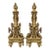 Antique French Rococo & Louis XVI Chenets a Pair - Large Heavy Brass Fireplace Andirons for Regency, Neoclassical and Old World Decor - See Pics! For Sale