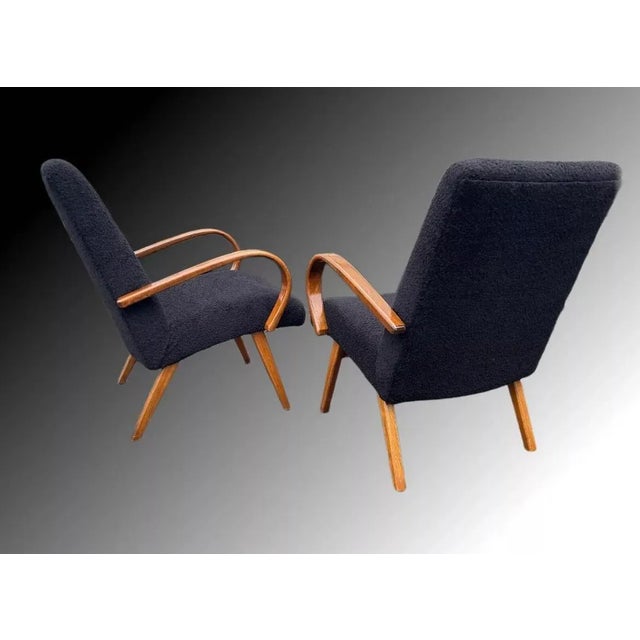 Mid-Century Modern Set of Model 53 Armchairs by Jaroslav Smidek for Ton, 1960s For Sale - Image 3 of 11