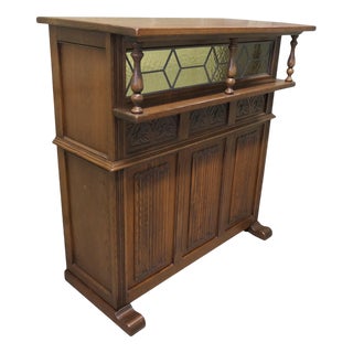 Vintage Country House Oak Dry Bar, 1930 For Sale