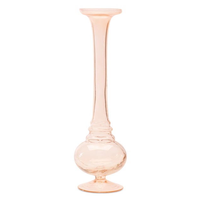 Add a touch of soft elegance to your home decor with this set of Pink Glass Bud Vases. Designed to complement both vintage...