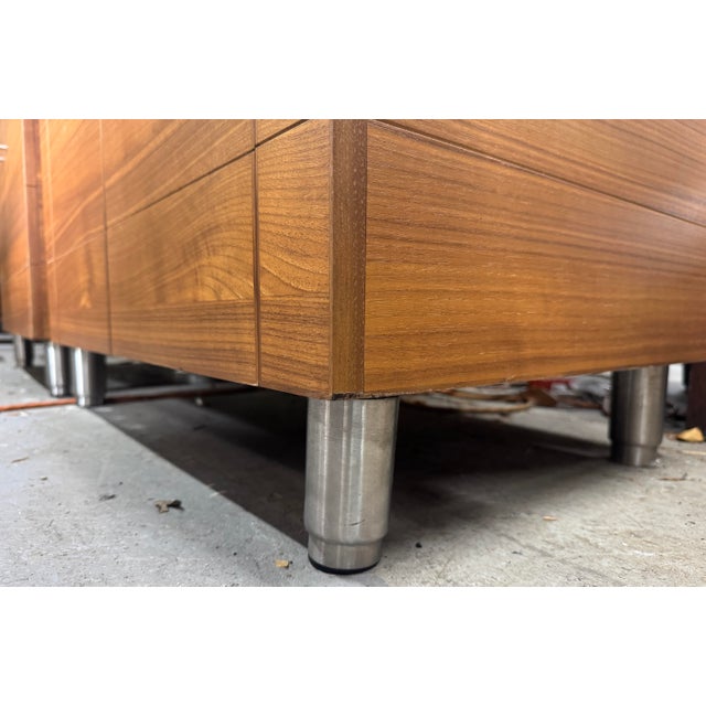 Late 20th Century Pair of Tall Industrial Style Executive Office Shelving Units For Sale - Image 12 of 14