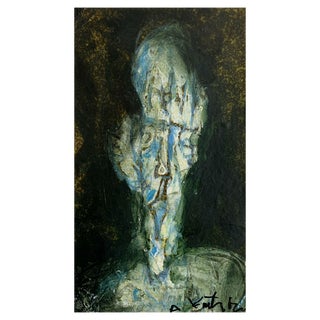 Andrzej Kreutz-Majewski, The Head, Oil and Mixed Media on Paper, 1996 For Sale
