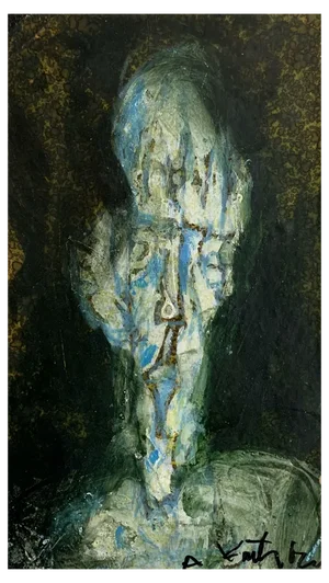 Andrzej Kreutz-Majewski, The Head, Oil and Mixed Media on Paper, 1996