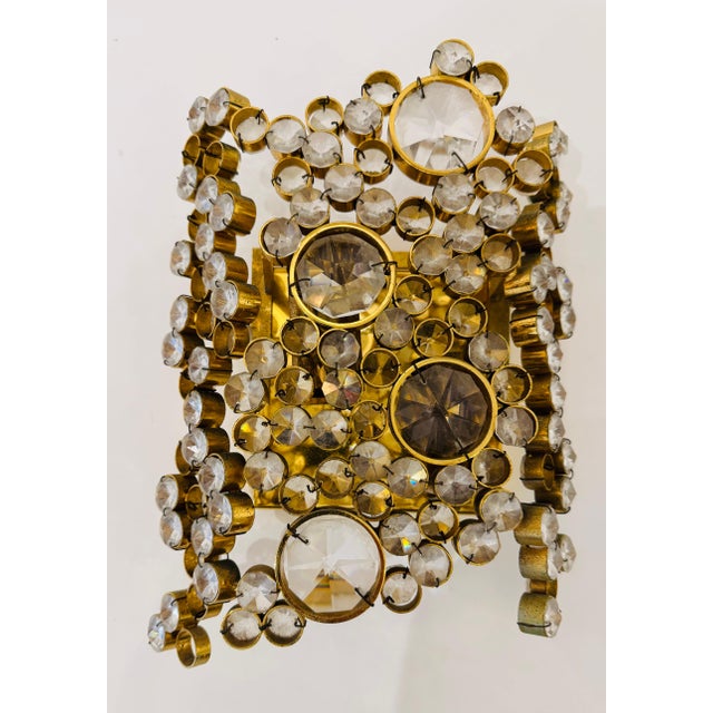 Palwa 1960s Mid Century Modern Palwa Austrian Crystal Wall Lamps - a Pair For Sale - Image 4 of 15