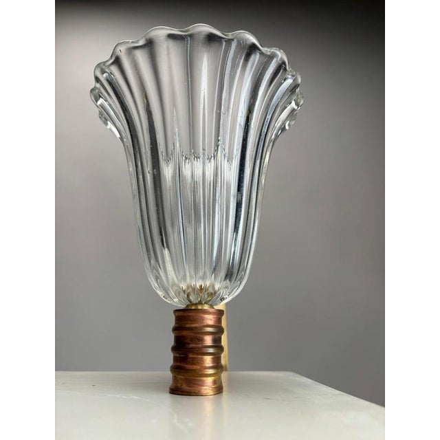 Murano Glass Wall Lamps attributed to Ercole Barovier, Italy, 1940s, Set of 4 For Sale - Image 9 of 13