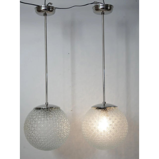 Excellent condition. Mid size original structured glass shade made of pressed glass, no damage. Diameter of glass shade is...