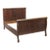 Mid 20th Century Solid Walnut Full Size Bed Frame Set For Sale