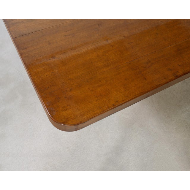 Michael Taylor Neoclassical Stone Pedestal Walnut Dining Table 10 Ft For Sale - Image 13 of 18