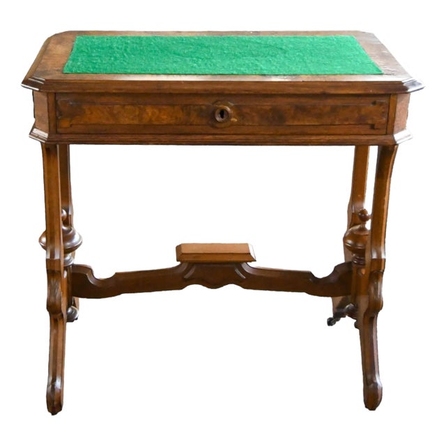Antique Victorian Library Tilt-Top Desk30 1/2 in For Sale