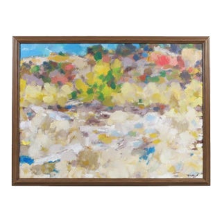 David McCosh Mottled Colorful Abstract Original Landscape Oil Painting For Sale