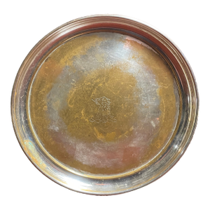 1950s Silverplate Round Salver Dingeldein of Saint Louis