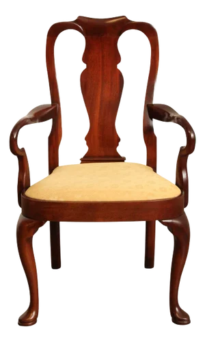 Queen Anne Style Vintage Mahogany Armchair
