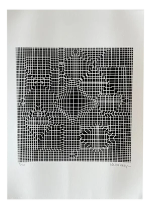 Victor Vasarely, Biadan, Lithograph