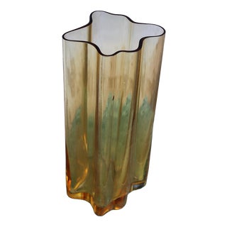 Yellow Murano Glass Vase 1960s For Sale