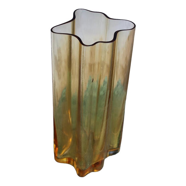 Yellow Murano Glass Vase 1960s For Sale